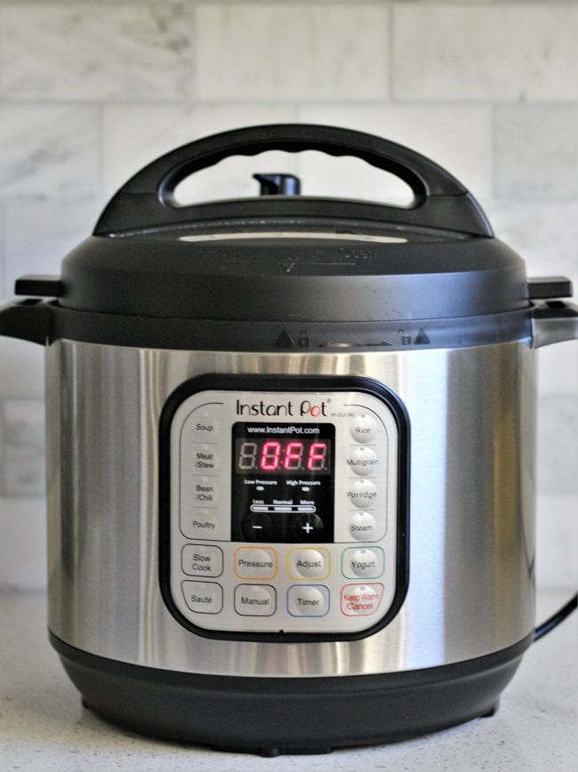Instant Pot on a kitchen counter.