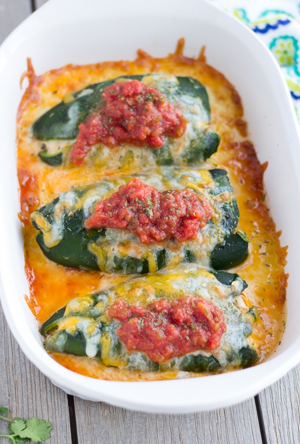 Baked Chili Rellenos with Salsa Chicken- ThaiCaliente.com