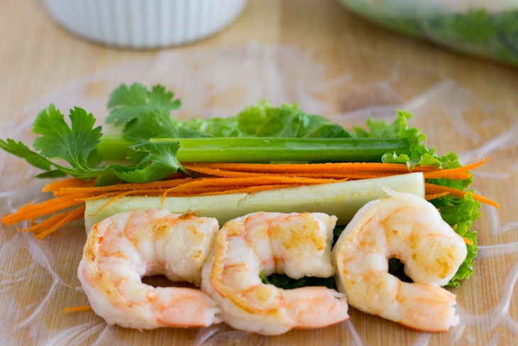 The list of 16 shrimp rolls in rice paper 2 Shrimp Rice Paper Rolls with Peanut Dipping Sauce