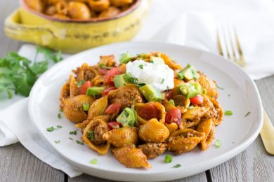 Cheesy Taco Pasta Shells - Thai Caliente