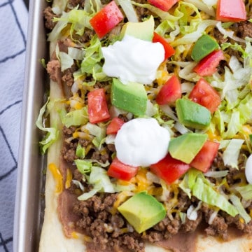 Crescent Dough Taco Pizza- ThaiCaliente.com