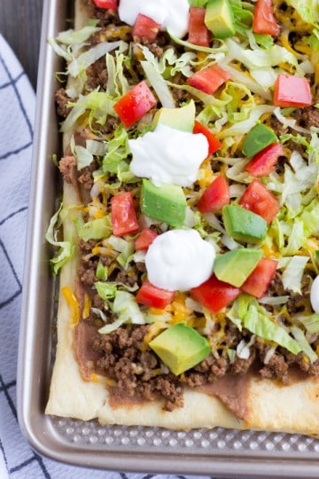 Crescent Dough Taco Pizza | Thai Caliente