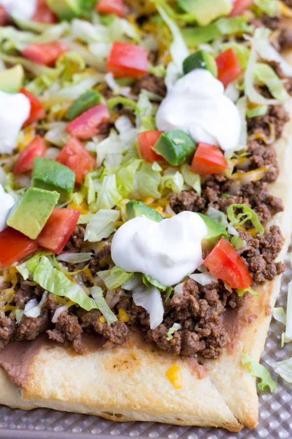 Crescent Dough Taco Pizza | Thai Caliente