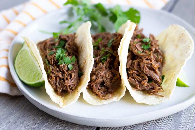 instant pot shredded beef tacos