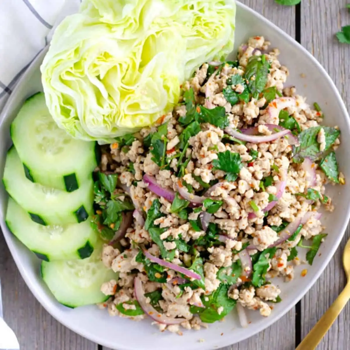Laab Gai- Thai Ground Chicken Salad