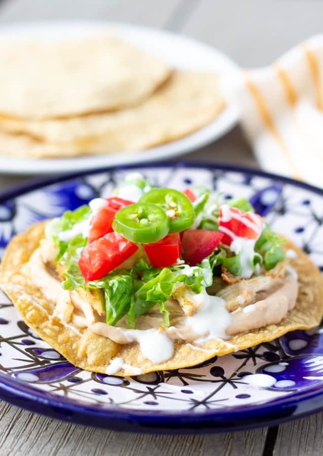 Completed Rotisserie Chicken tostada