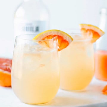 Feature image of 2 grapefruit cocktails.
