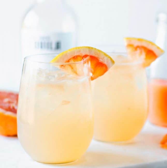 Feature image of 2 grapefruit cocktails.