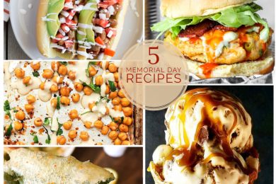 Text overlay on Memorial Day Menu Collage