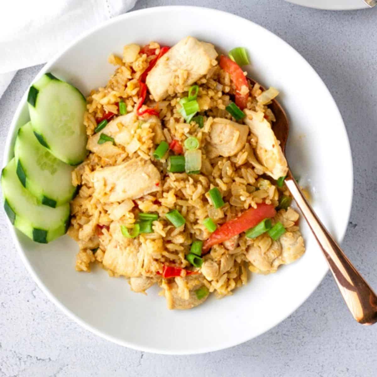 Thai Chicken Fried Rice- Khao Phat Gai