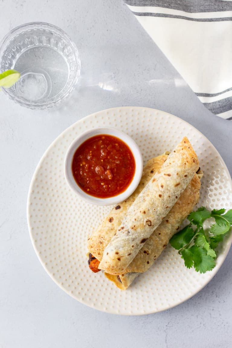 Black Bean and Sweet Potato Flautas