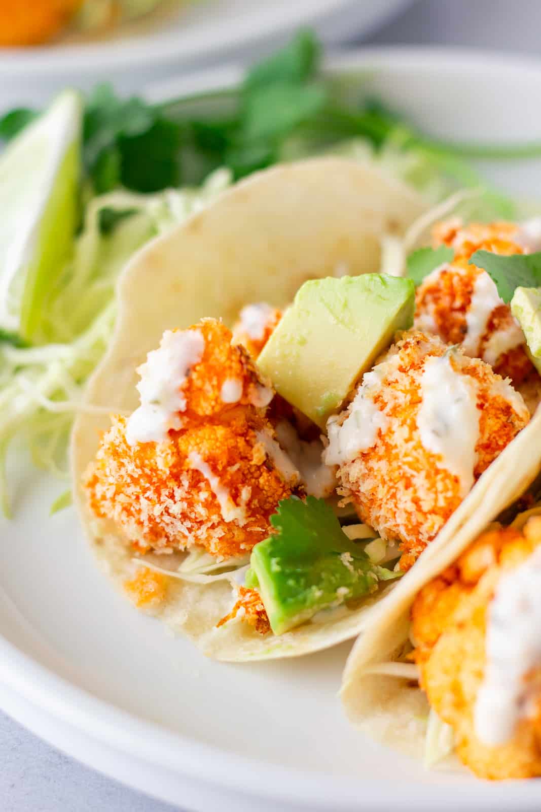 Up close view of buffalo cauliflower.