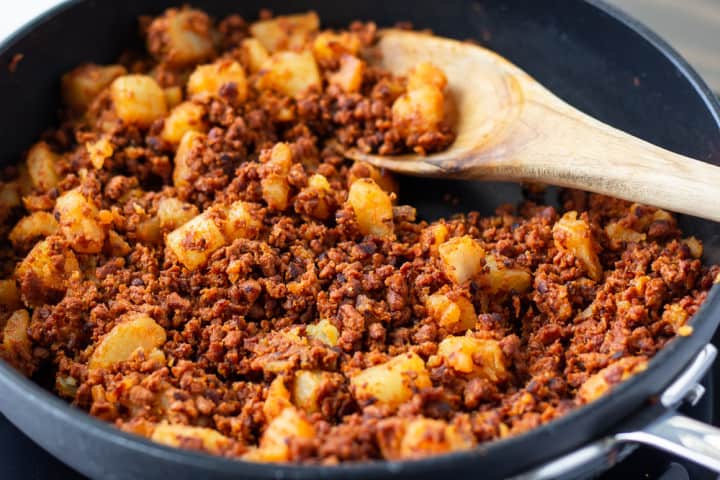 Chorizo, Potato, and Egg Breakfast Burritos | Thai Caliente