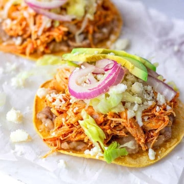 Square feature image of Tinga Tostada.