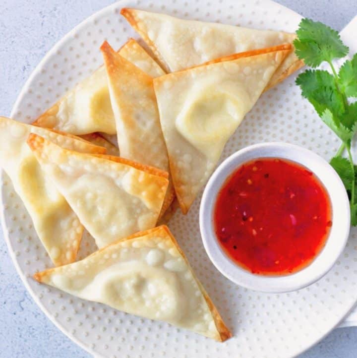 Baked Cream Cheese Wontons Thai Caliente