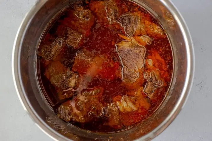 Cooked chuck roast in the instant pot.