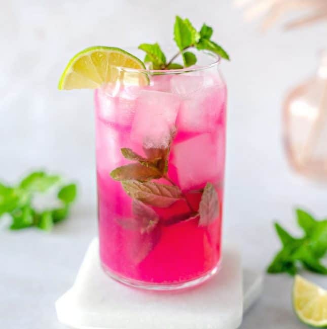 Feature image of prickly pear mojito.
