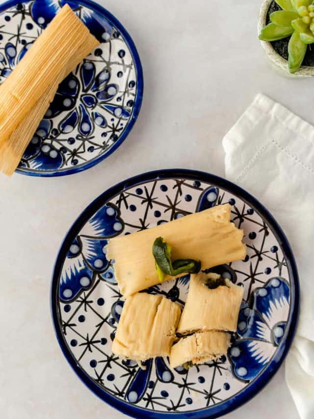 Cheese and Poblano Tamales