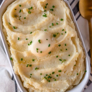 Feature image of goat cheese mashed potatoes.