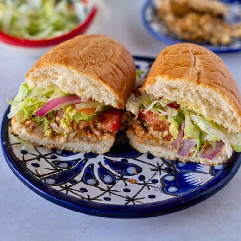 Feature image of a the torta cut in half.