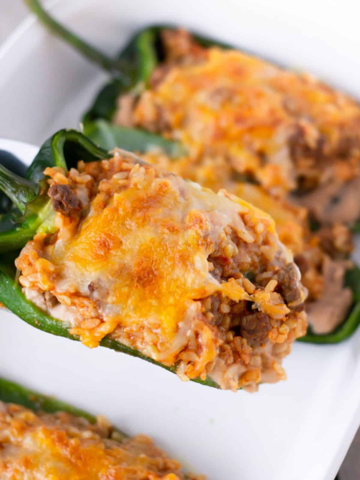 Carne asada stuffed poblano.