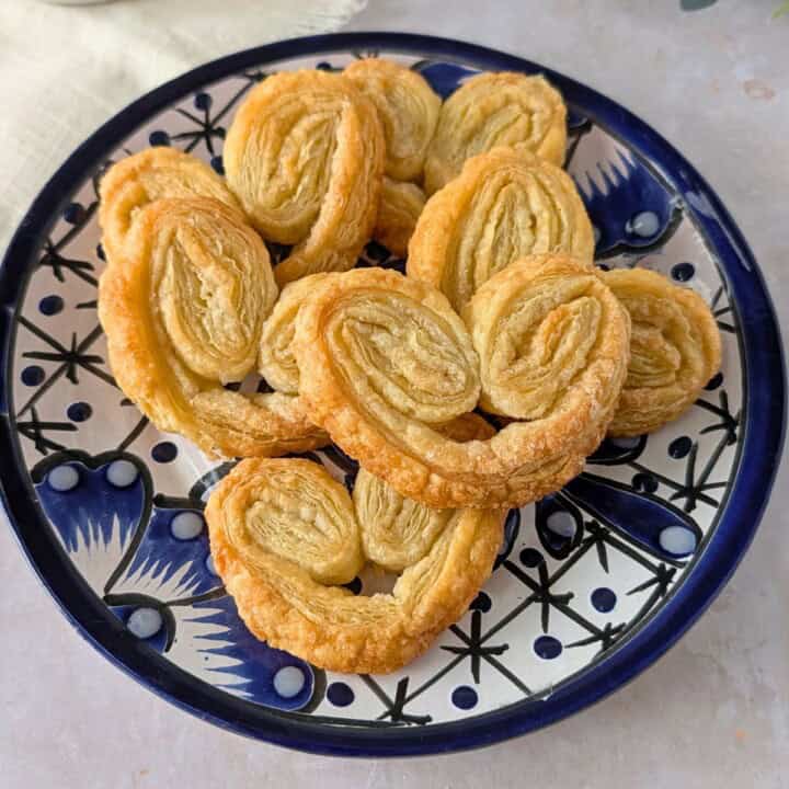 Feature image of Orejas on a blue plate.